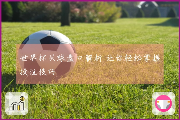 世界杯买球盘口解析 让你轻松掌握投注技巧